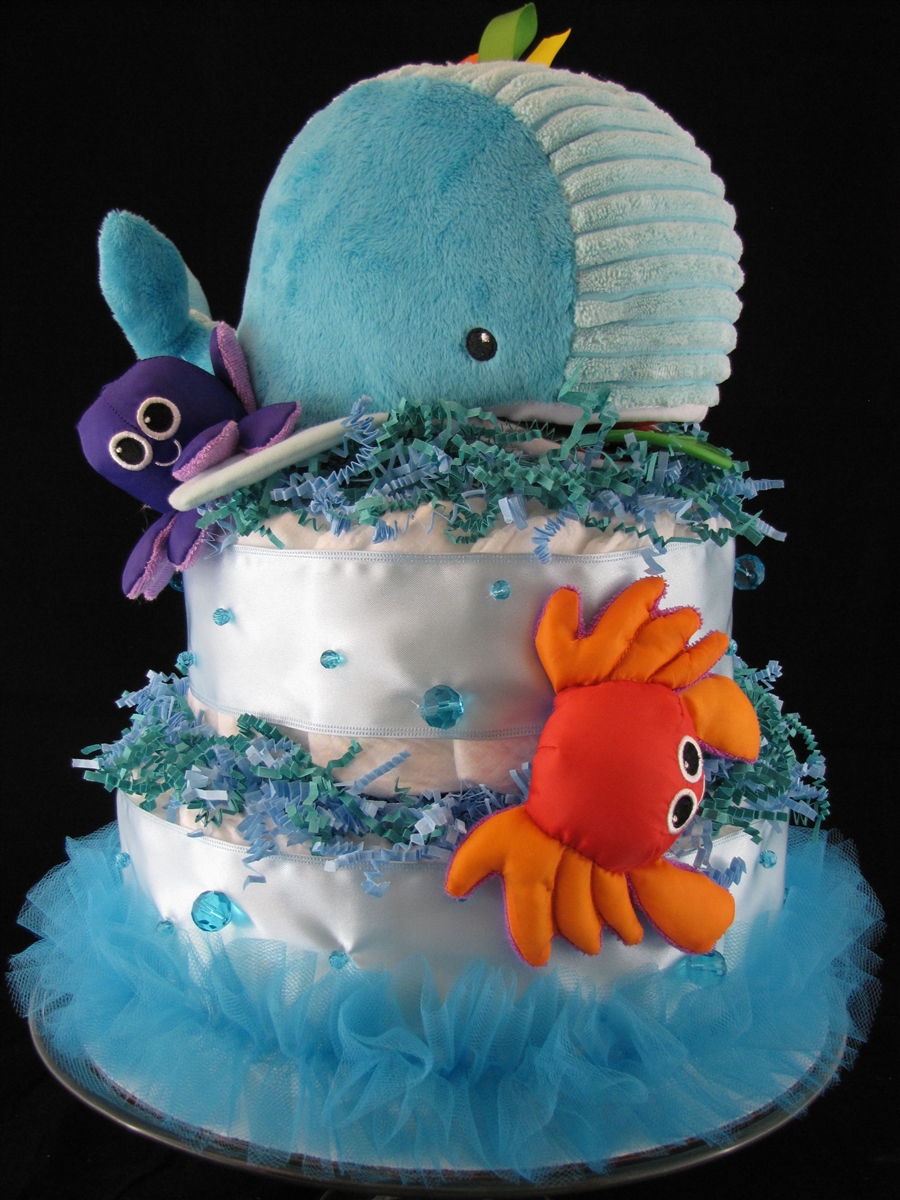 Whale 2024 diaper cake